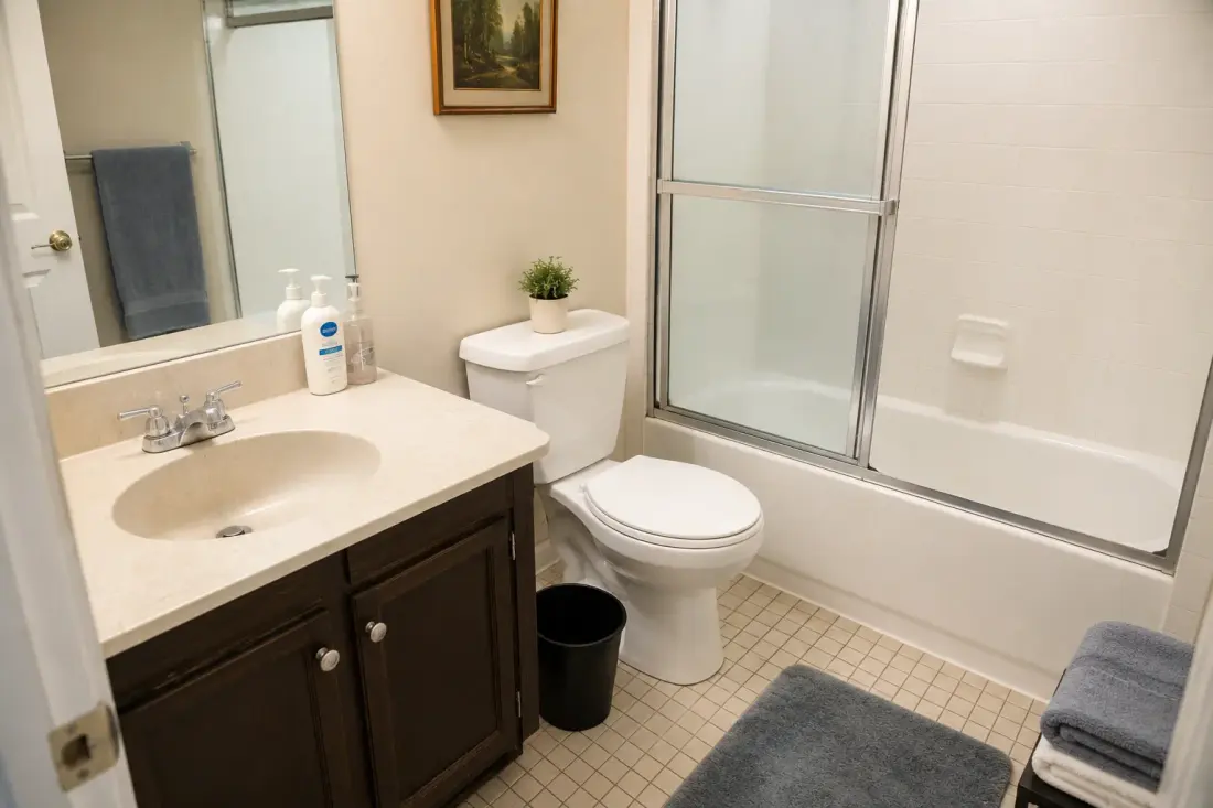 Bathroom after cleaning