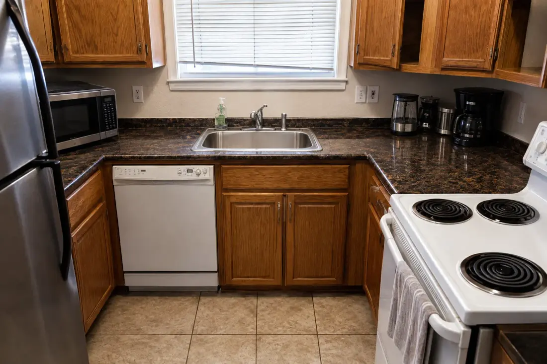 Kitchen after cleaning